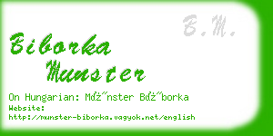 biborka munster business card